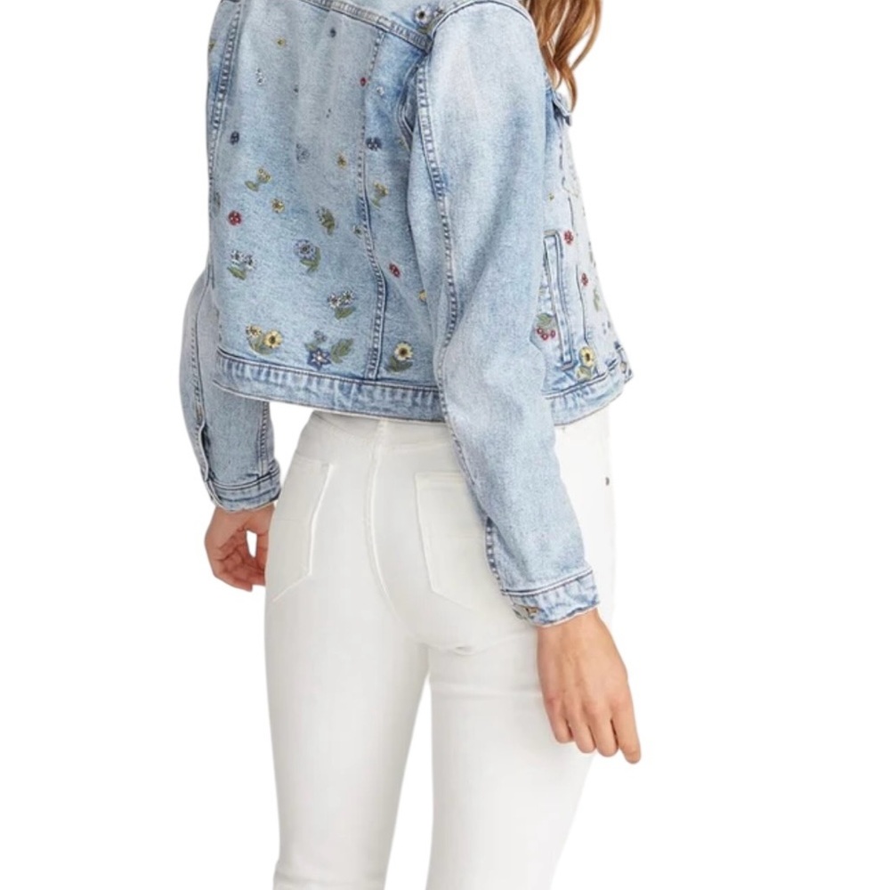 Driftwood Women's Tweedle‎ Dee Floral Medium Wash Jean Jacket- Medium - Picture 9 of 10
